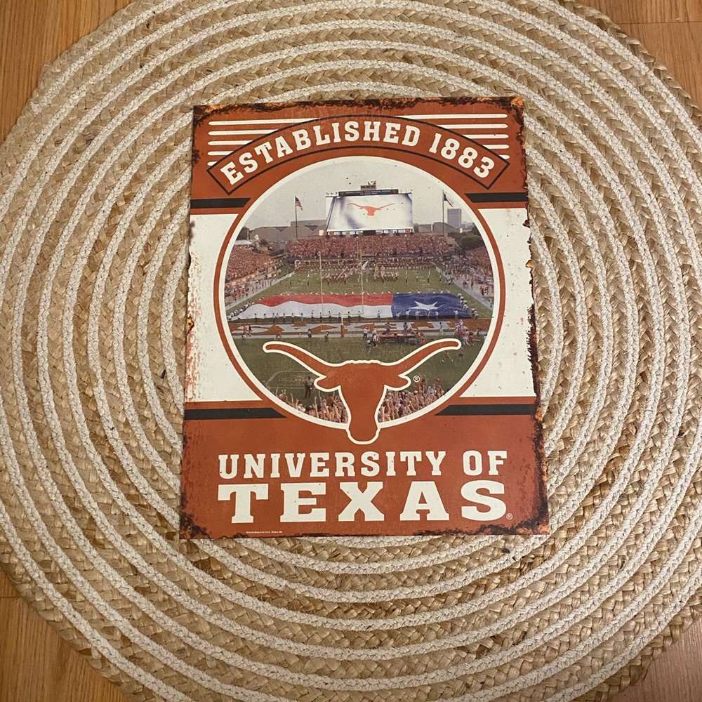 University of Texas Longhorn Football Metal Sign